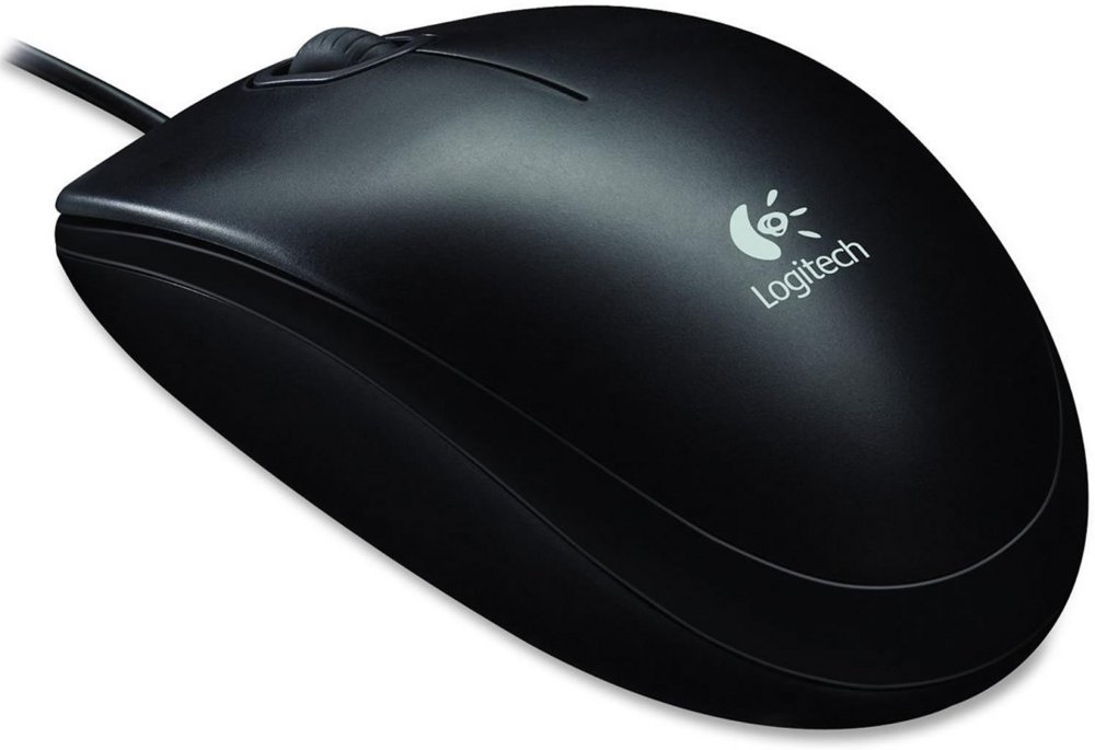 Logitech B100 | Kabelgebundene Maus | Für Links- und Rechtshänder | USB-A | 800 DPI | Schwarz