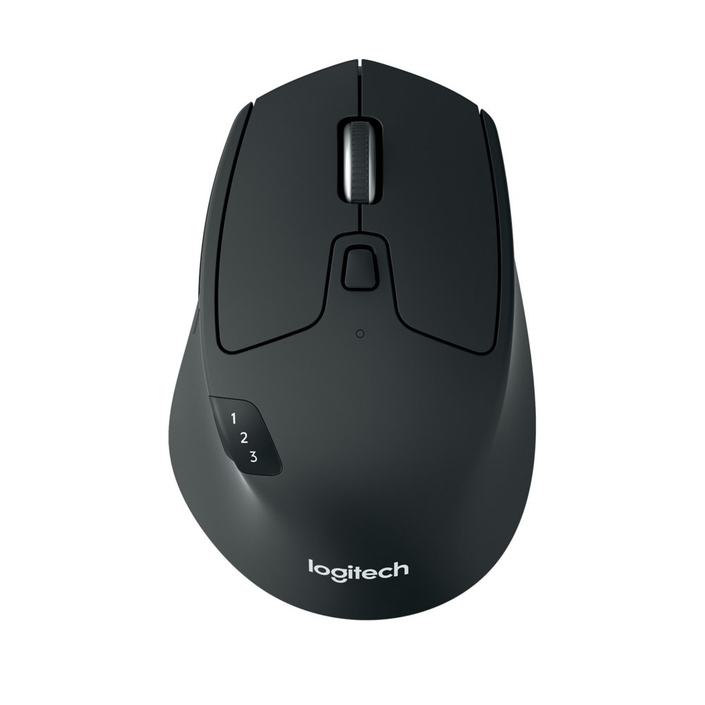 Logitech M720 Triathlon | Kabellose Maus | Rechtshänder | RF + Bluetooth | 1000 DPI | Schwarz