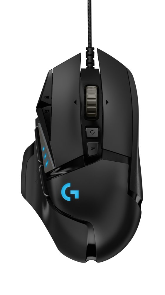 Logitech G502 HERO | Gaming-Maus | Rechtshänder | USB-A (kabelgebunden) | 100 – 25.600 DPI | Schwarz