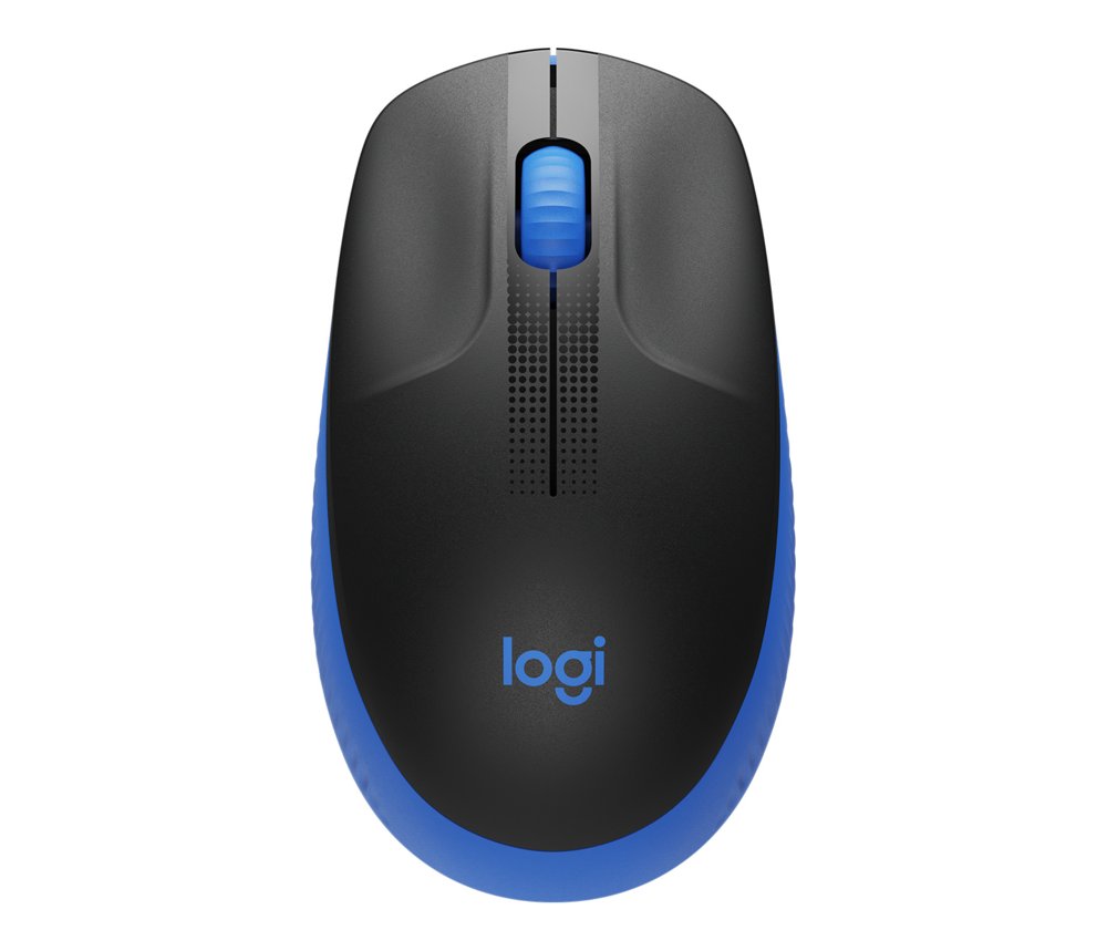 Logitech M190 | Kabellose Maus | Für Links- und Rechtshänder | RF | 1.000 DPI | Schwarz/Blau