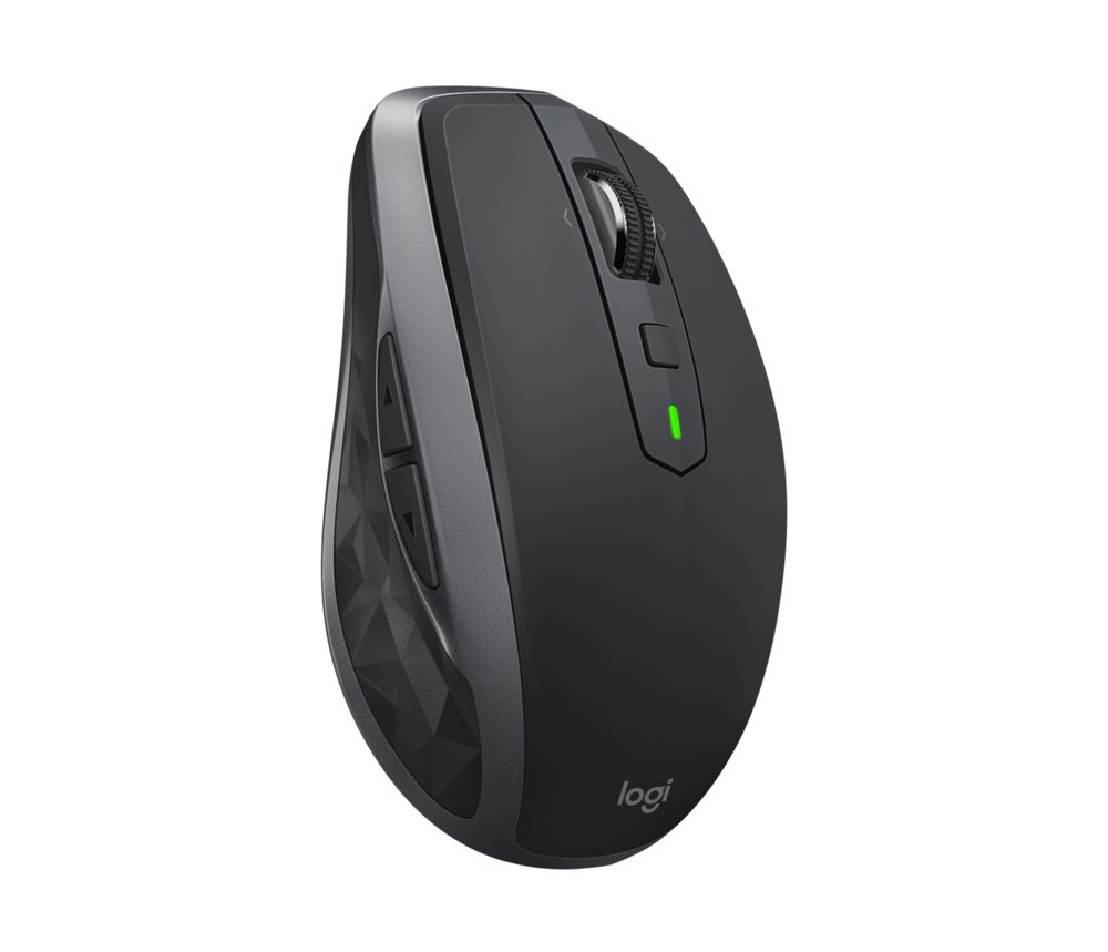 Logitech MX Anywhere 2S | Kabellose Maus | Rechtshändig | RF + Bluetooth | 4000 DPI | Graphit