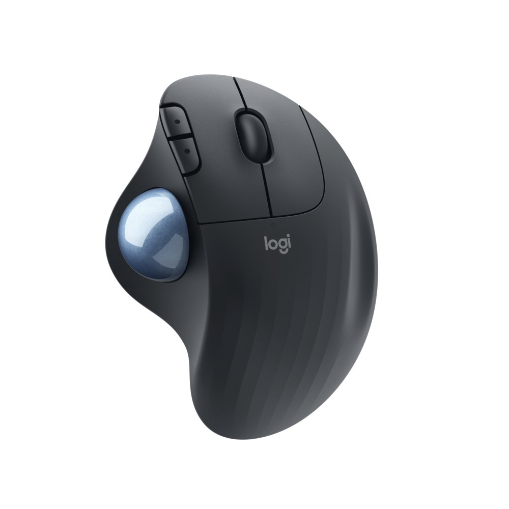 Logitech M575 Ergo Trackball for Business | Ergonomische Kabellose Maus | Rechtshändig | RF + Bluetooth | 2000 DPI | Graphit