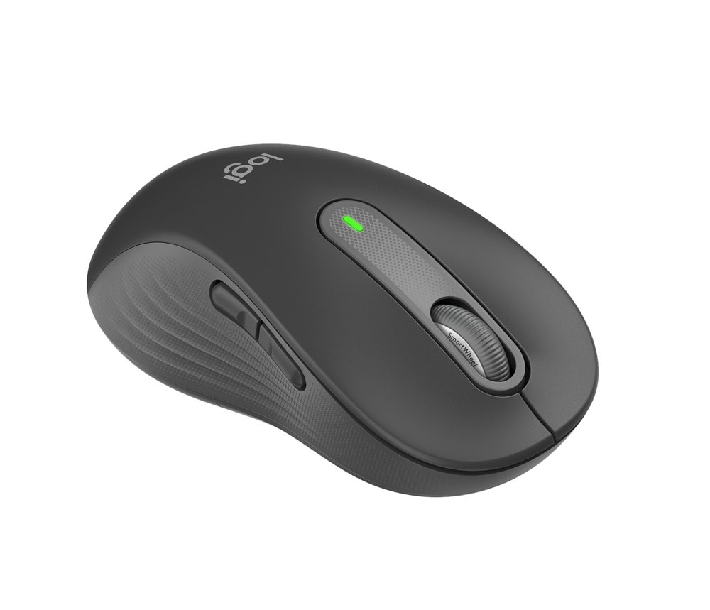 Logitech Signature M650 | Kabellose Maus | Linkshändig | RF + Bluetooth | 2000 DPI | Graphit