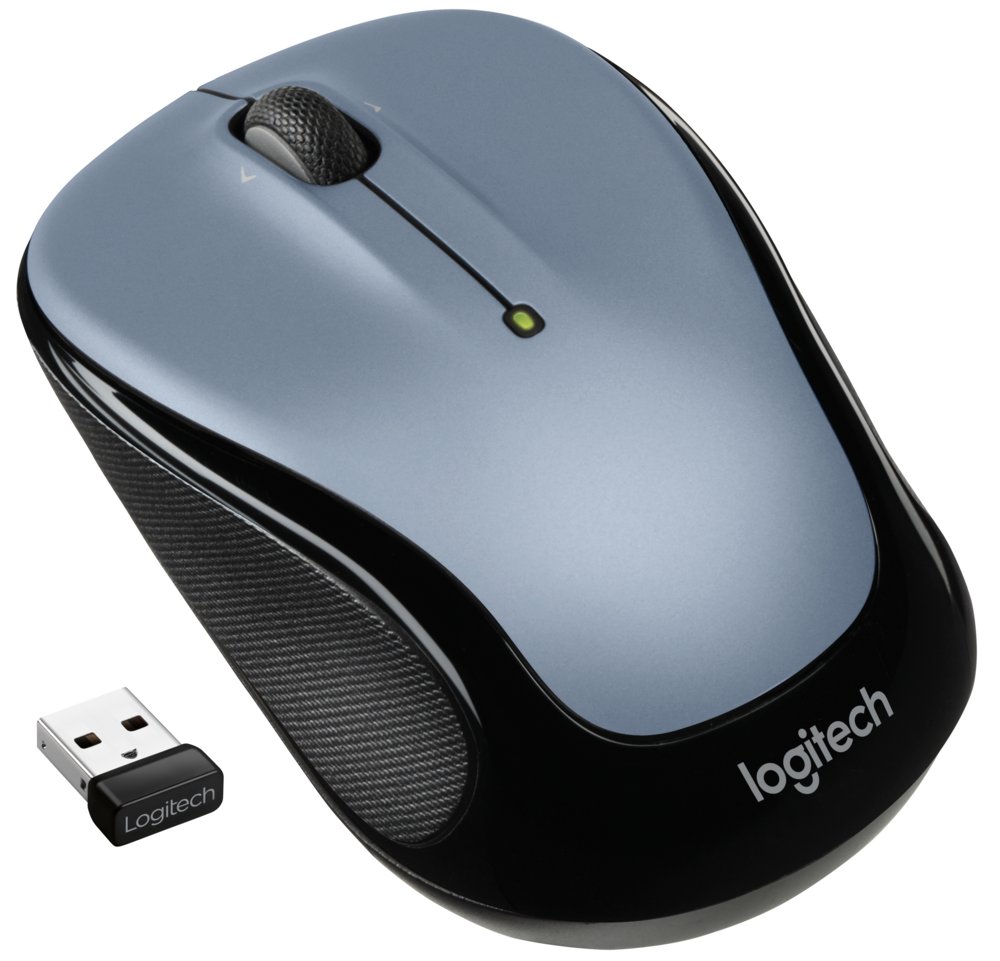Logitech M325s | Kabellose Maus | Links- und Rechtshänder | RF | 1000 DPI | Schwarz/Grau