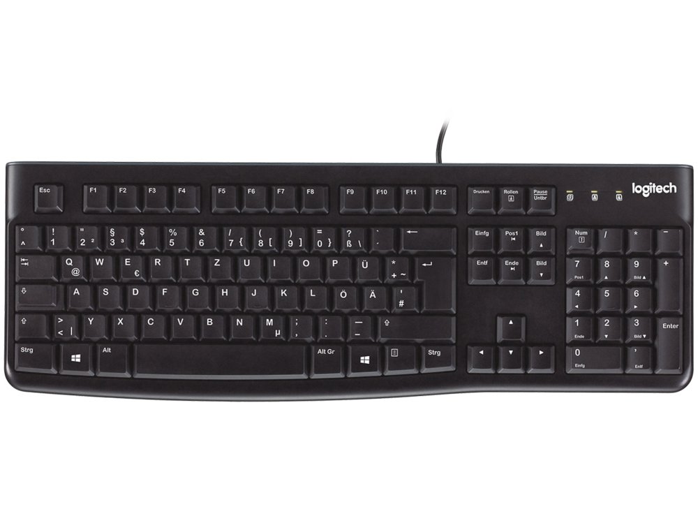 Logitech K120 | Kabelgebundene Tastatur | USB | QWERTZ (Deutsch) | Schwarz