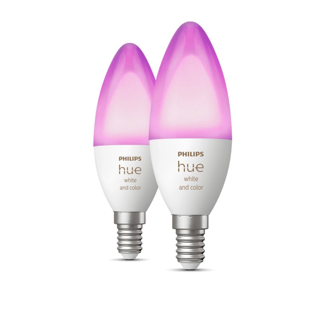 Philips Hue White and Color ambiance Kerze – Smarte Lampe E14 (Doppelpack)