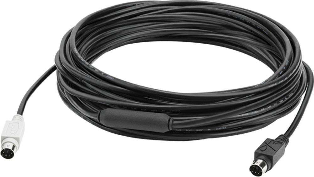 Logitech GROUP 10m Extender Cable PS/2-Kabel 6-p Mini-DIN Schwarz