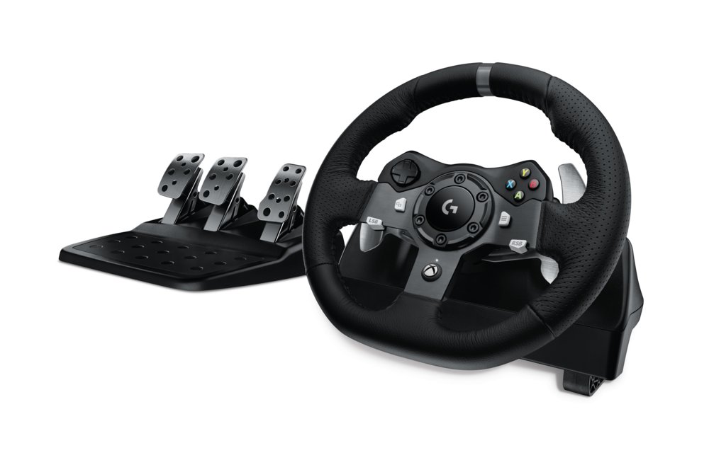 Logitech G920 Driving Force | Rennlenkrad & Pedale | Force Feedback | 900° Drehung | USB 2.0 | Kompatibel mit Xbox Series X|S, Xbox One und PC | Schwarz