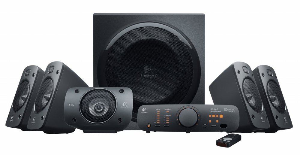 Logitech Z906 | 5.1 Surround-Sound-Lautsprecherset | THX-zertifiziert | 500 W RMS | Digitale Dekodierung (Dolby Digital & DTS)