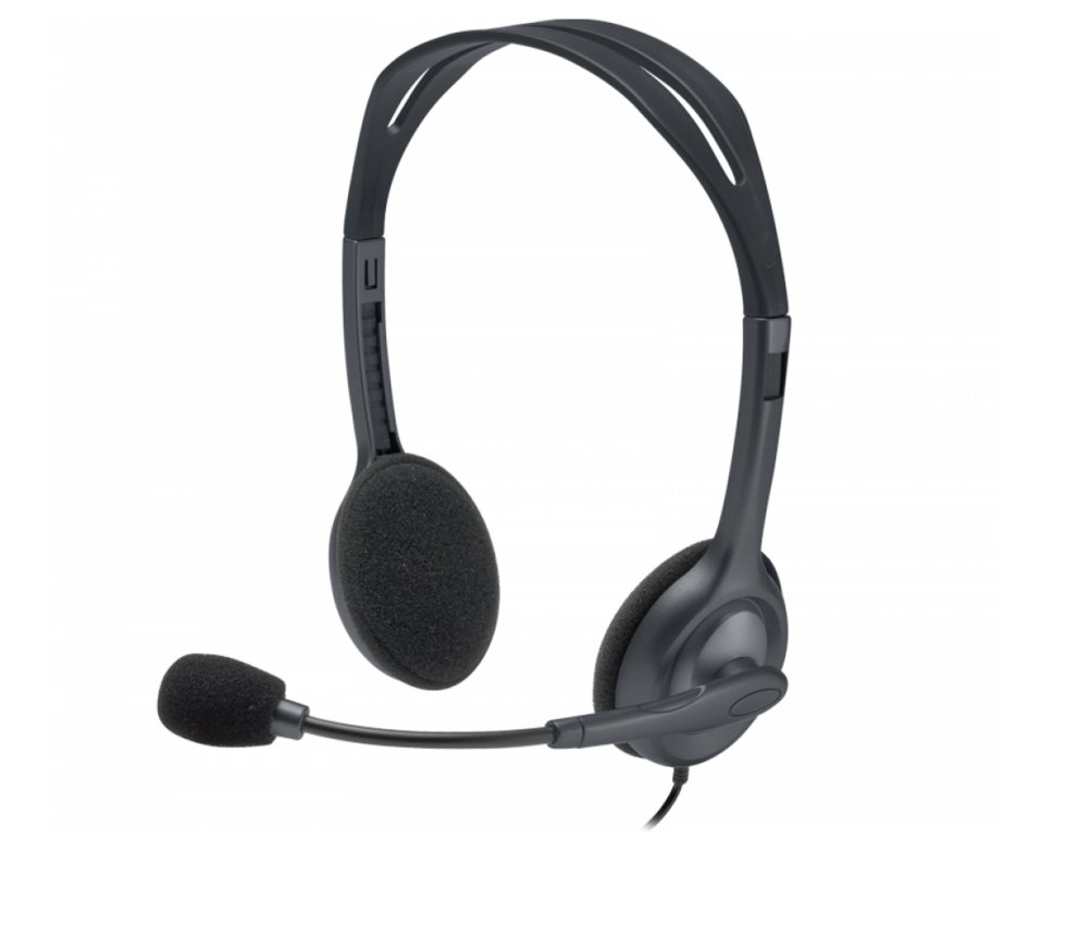 Logitech H111 | On-Ear Kabelgebundene 3,5mm Kopfhörer mit Mikrofon | Grau