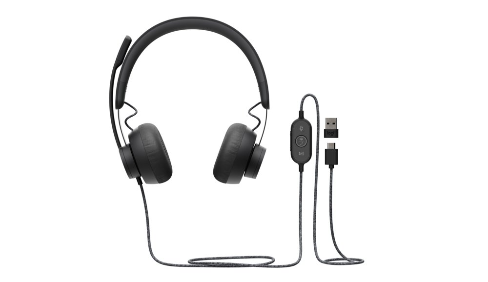 Logitech Zone | Kabelgebundenes On-Ear-Headset | USB-C & USB-A | Graphit