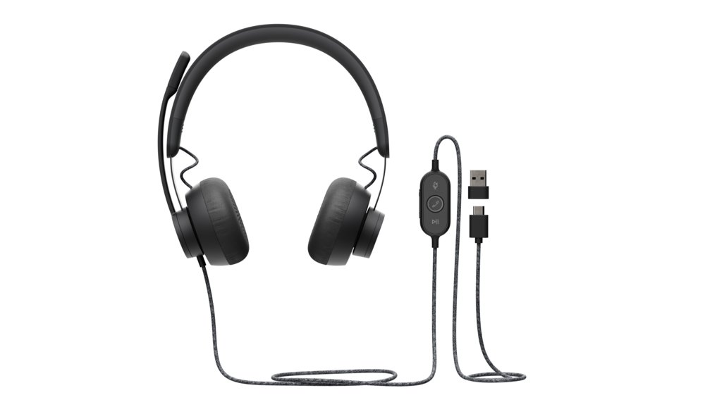 Logitech Zone Wired Headset | USB-C/A | Kabelgebundenes Headset mit Mikrofon | Graphit