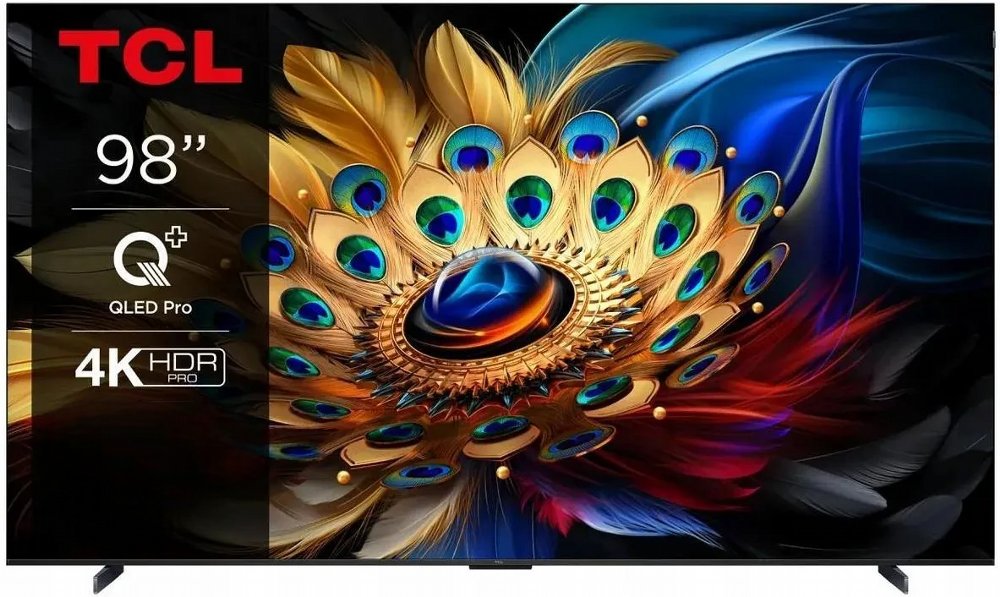 TCL 98C655 98" | Ultra HD 4K QLED Smart TV | Google TV | Dolby Vision & HDR10+ | 60Hz | KI-Bild & -Ton | Wifi & Bluetooth
