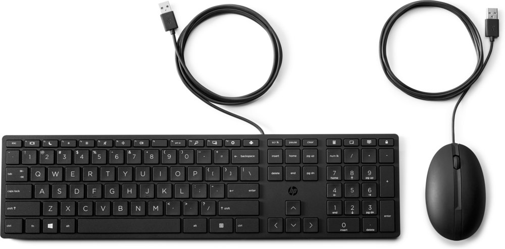 HP Wired Desktop 320MK Mouse and Keyboard | Verkabelte Maus- und Tastaturkombination | QWERTY