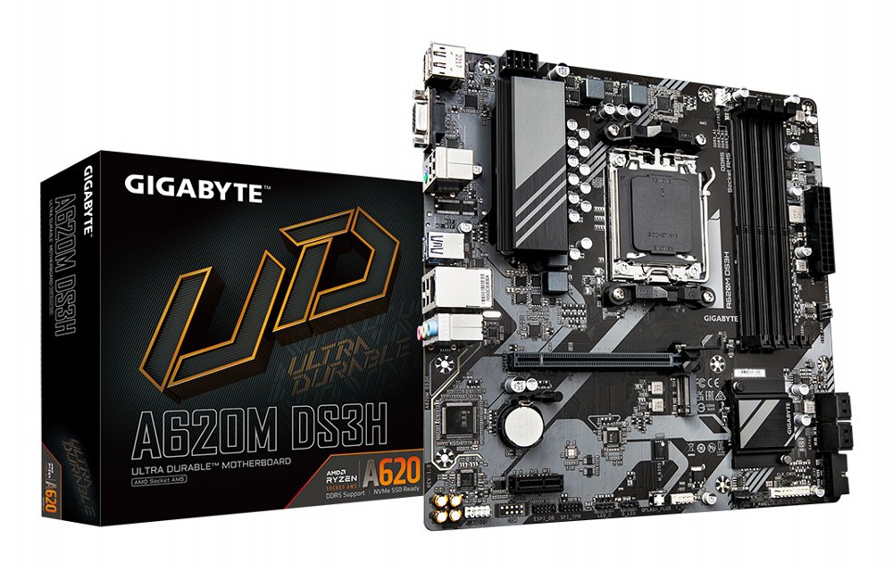 Gigabyte A620M DS3H | Sockel AM5 | AMD A620 | 2xDDR5 | Micro ATX | Mainboard