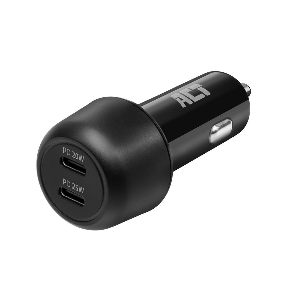 ACT AC2200 | USB-C Autoladegerät für Mobile Geräte 25W | Schwarz