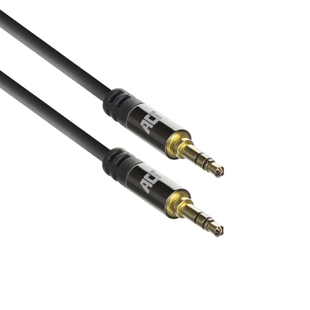 ACT AC3614 | 3,5-mm-Audiokabel | 15 Meter | Stereo-Klinke auf Klinke | Schwarz