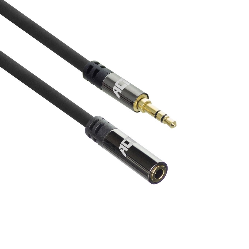 ACT AC3617 | 3,5-mm-Audiokabel | 5 Meter | Stereo-Klinke auf Klinke | Schwarz