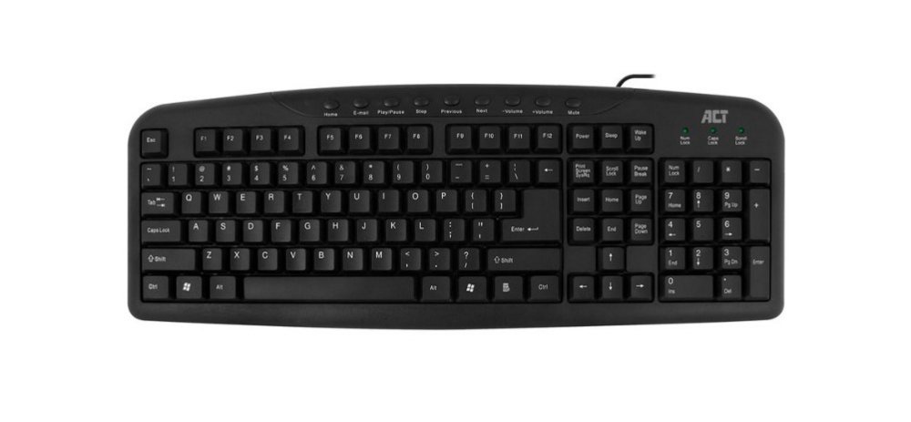 ACT AC5400 | Tastatur | USB | QWERTY US | Schwarz