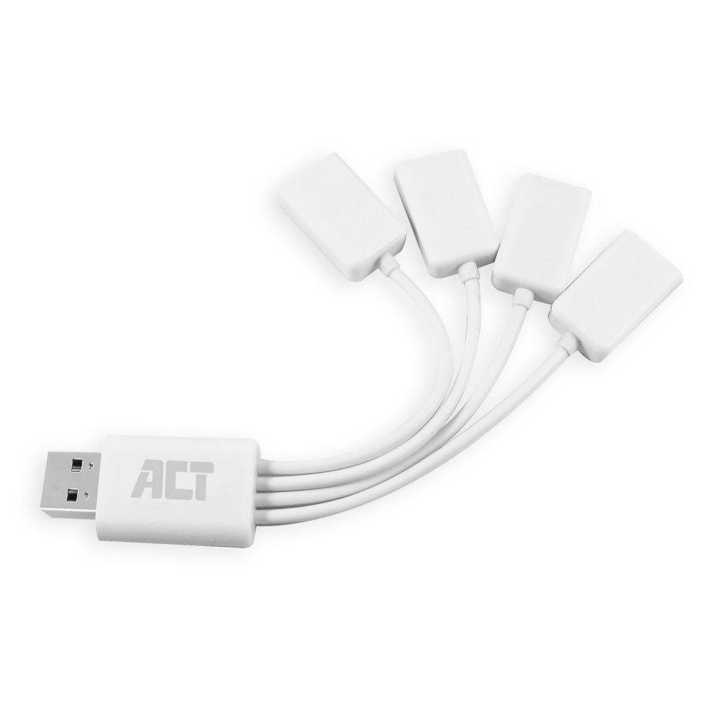 ACT AC6210 | Schnittstellen-Hub | USB 3.2 Gen 1 (3.1 Gen 1) Typ A | 480 Mbit/s | Weiß