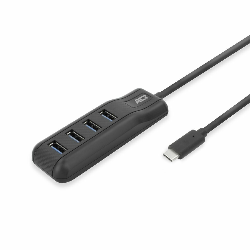 ACT AC6420 | USB 3.2 Gen 1 (3.1 Gen 1) Typ-C-Hub | 5000 Mbit/s | Schwarz