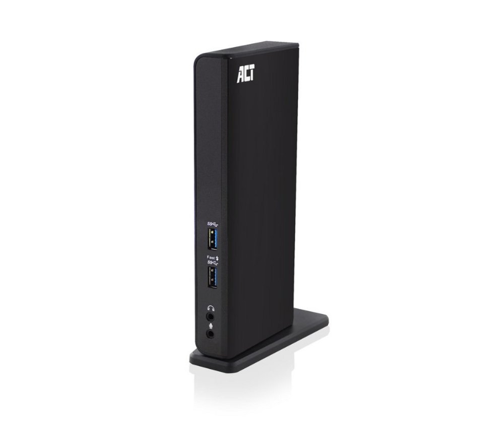 ACT AC7049 | USB-C/A Multiport-Dockingstation | 2x HDMI (2048x1152) + Ethernet + 6x USB + Audio | Schwarz