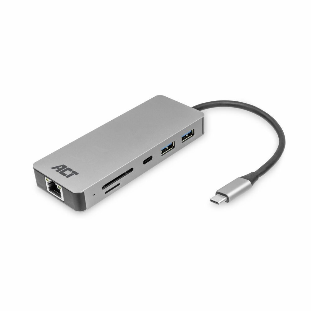 ACT AC7092 USB-C Hub 3.0 | 2x USB-A & 2x USB-C Anschlüsse | 5 Gbit/s | Aluminiumgehäuse | 12 cm Kabel