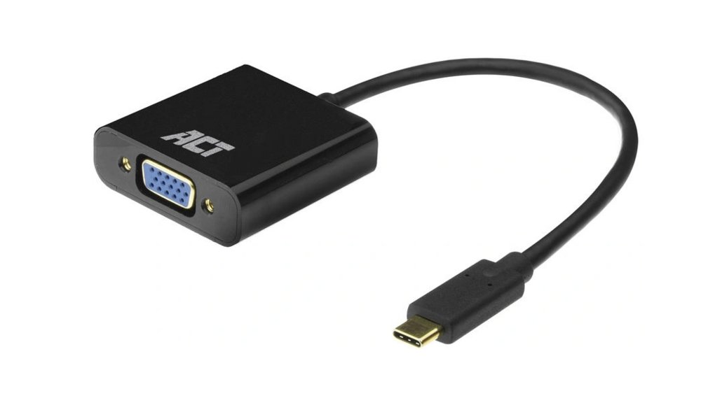ACT AC7300 | USB-C-auf-VGA-Adapter | 0,15 m | Schwarz