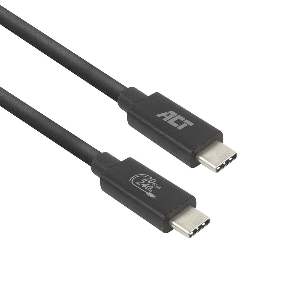 ACT AC7430 | USB 4.0 | 20 Gbit/s | 240 W | USB-C auf USB-C | 1 m | Schwarz