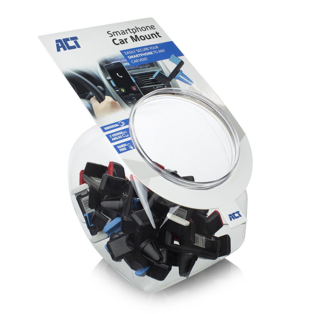 ACT AC9000 | Passiver Handyhalter für das Auto | Schwarz | Set mit 25 Stück