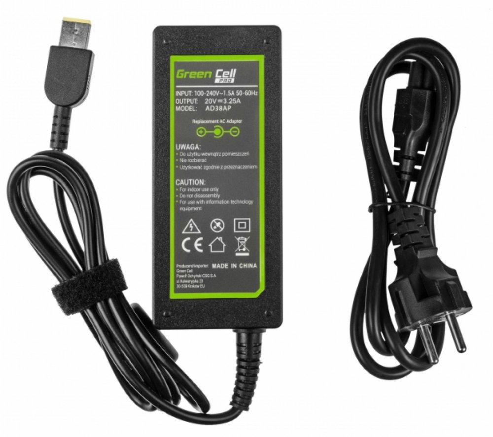 Green Cell AD38AP | Laptop-Ladegerät | 65 W | 3,25 A | 20 V