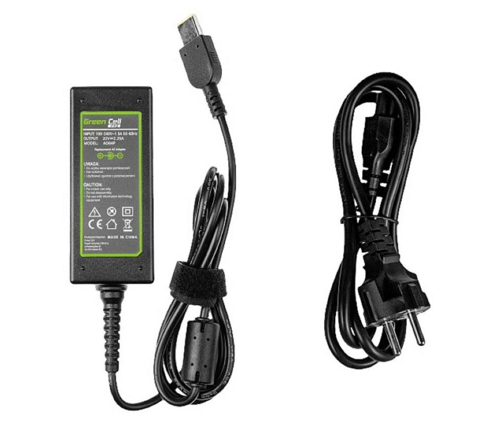 Green Cell PRO AC AD64P | Laptop-Netzteil | 20 V, 2,25 A, 45 W | Für Lenovo G40-30/G50 Serie | Schwarz