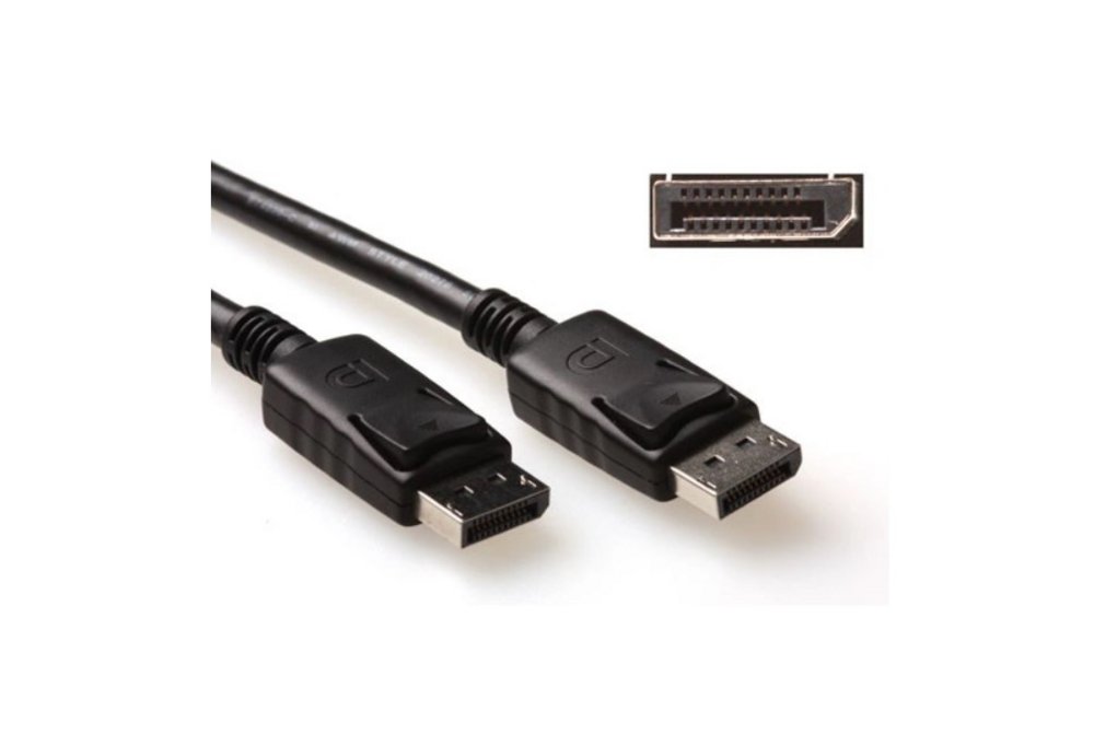 ACT AK3980 | DisplayPort-Kabel | 2,0 m | Schwarz | Strom Pin 20 nicht verbunden