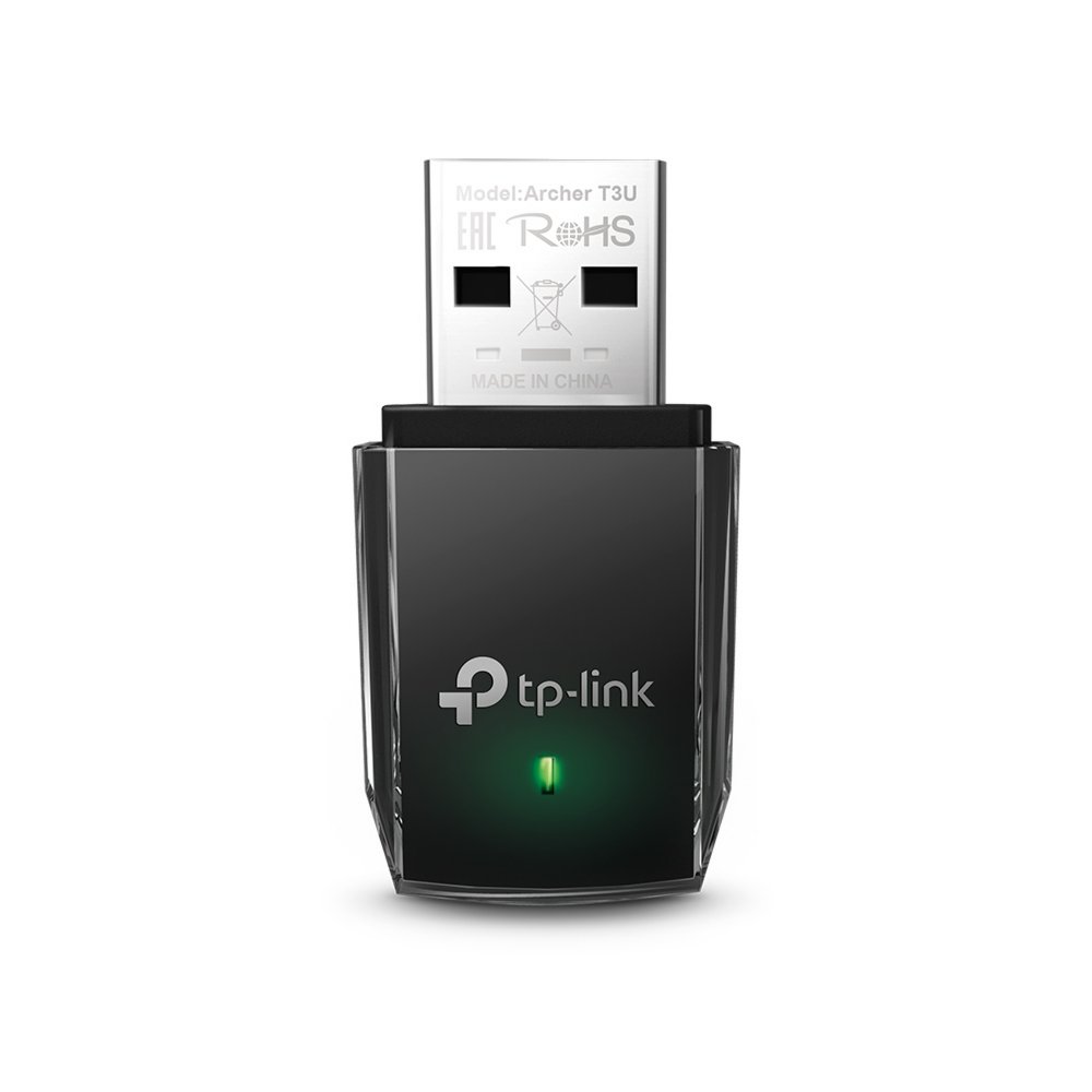 TP-Link Archer T3U | Wi-Fi 5 USB-Adapter | Dual-Band 2,4 GHz (400 Mbit/s) / 5 GHz (867 Mbit/s) | USB 3.0 | Schwarz
