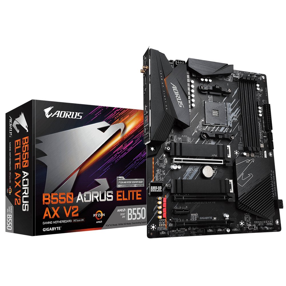 Gigabyte B550 AORUS ELITE AX V2 | Sockel AM4 | AMD B550 | 4xDDR4 | ATX | Mainboard