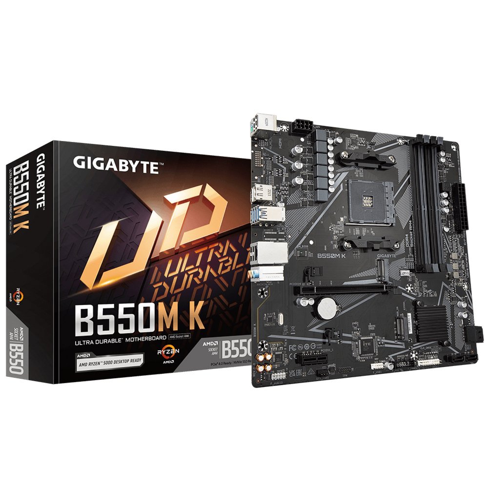 Gigabyte B550M K 1.0 | Sockel AM4 | AMD B550 | 4xDDR4 | Micro-ATX | Mainboard
