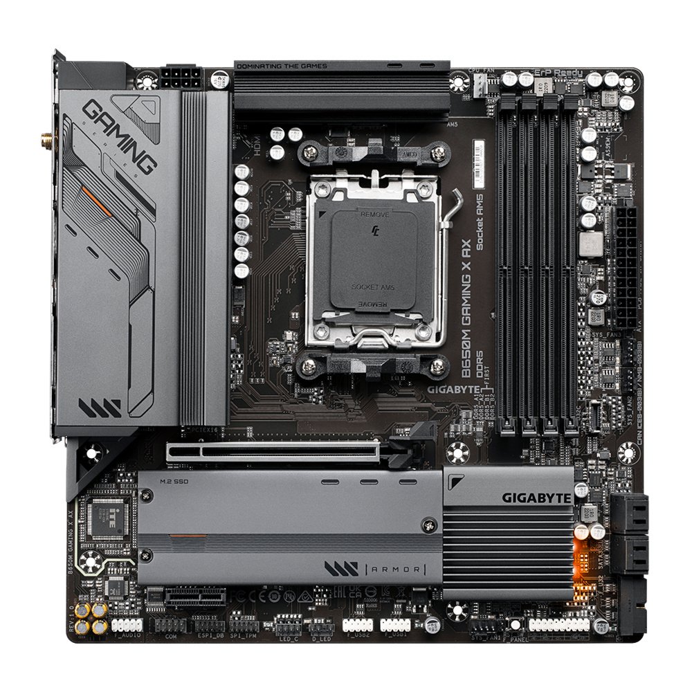 GIGABYTE B650M GAMING X AX (Rev. 1.x) | Sockel AM5 | AMD B650 | 4× DDR5 | Micro-ATX | Mainboard