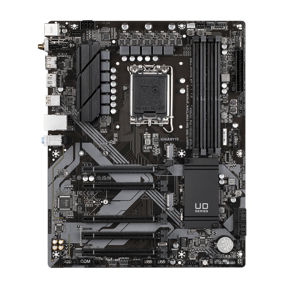 Gigabyte B760 DS3H AX WIFI | Sockel LGA 1700 | Intel B760 | 4xDDR4 | ATX | Mainboard