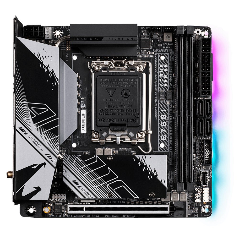 Gigabyte B760I AORUS PRO DDR4 | Sockel LGA 1700 | Intel B760 | 4xDDR4 | Mini-ITX | Mainboard