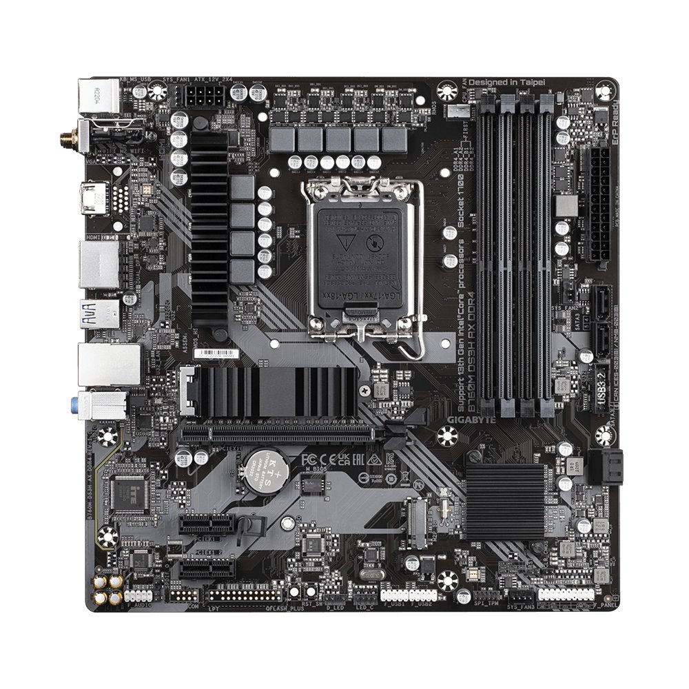 Gigabyte B760M DS3H AX DDR4 | Sockel LGA 1700 | Intel B760 | 4xDDR4 | Micro-ATX | Mainboard
