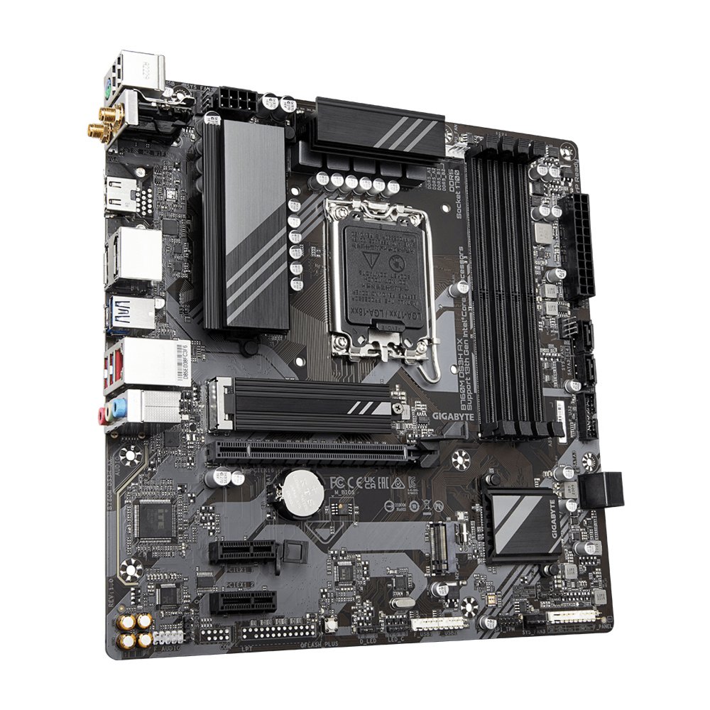 Gigabyte B760M DS3H AX (rev. 1.x) | Sockel LGA 1700 | Intel B760 | 4xDDR5 | Micro-ATX | Mainboard