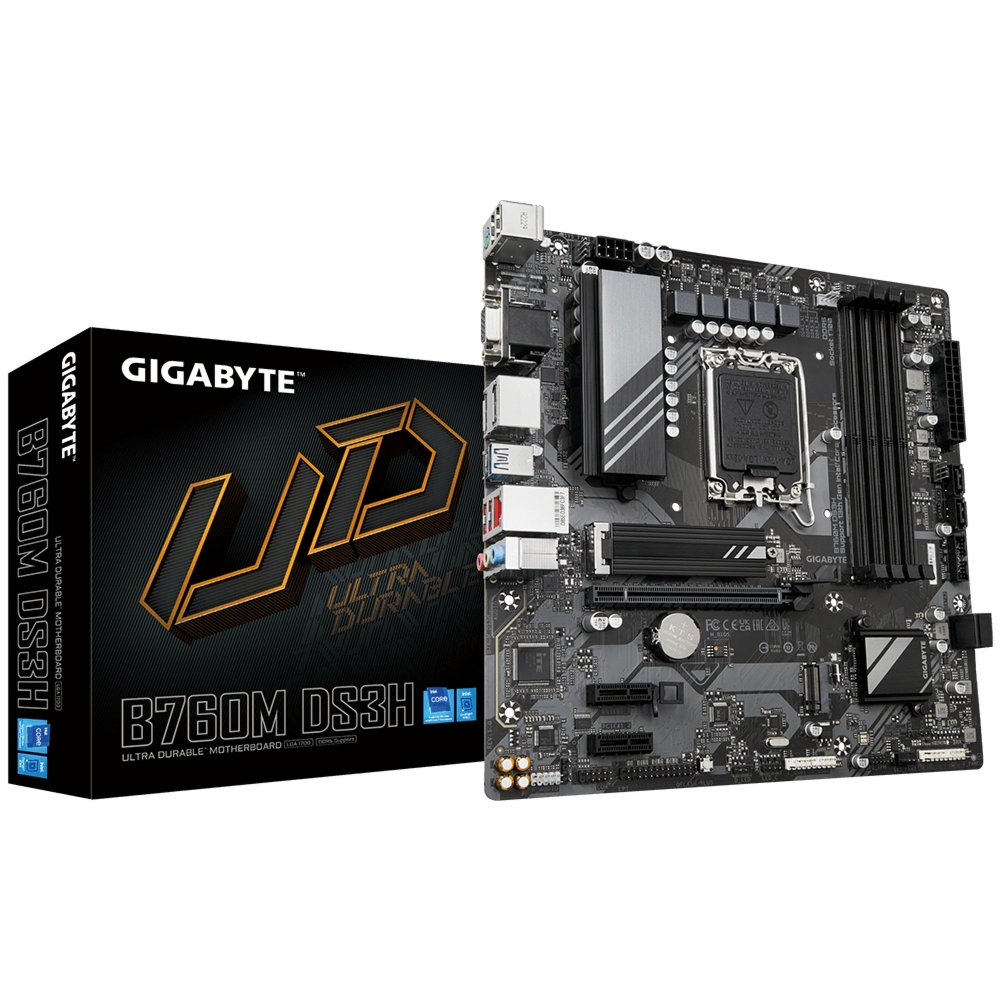 Gigabyte B760M DS3H DDR4 | Sockel LGA 1700 | Intel B760 | 4xDDR4 | Micro-ATX | Mainboard