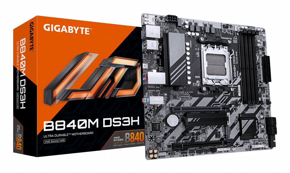 Gigabyte B840M DS3H | Sockel AM5 | AMD B840 | 4xDDR5 | Micro ATX | Mainboard