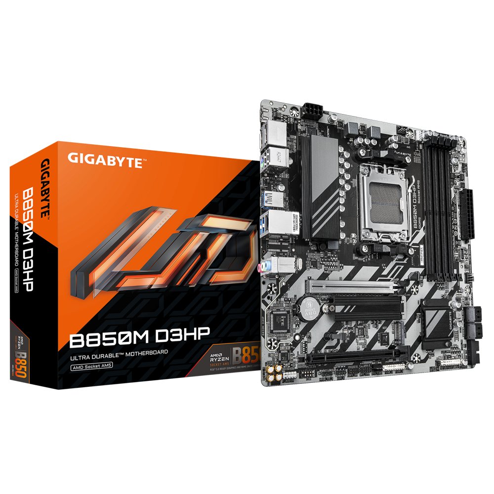 Gigabyte B850M D3HP | Sockel AM5 | AMD B850 | 4xDDR5 | Micro ATX | Mainboard