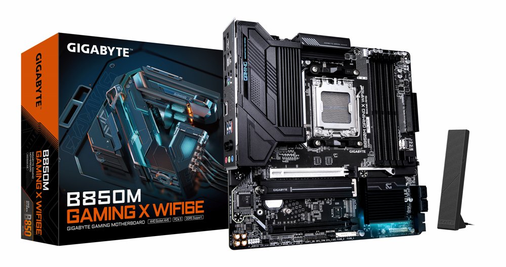 GIGABYTE B850M GAMING X WIFI6E | Sockel AM5 | AMD B850 | 4xDDR5 | Micro ATX | Mainboard