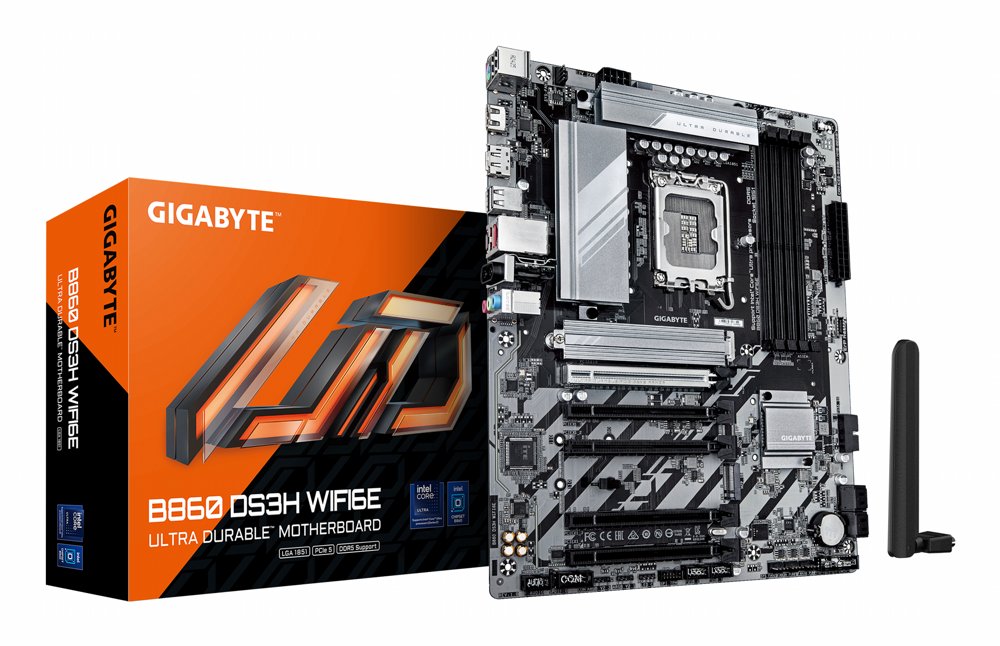 Gigabyte B860 DS3H WIFI6E | Sockel LGA 1851 (V1) | Intel B860 | 4xDDR5 | ATX | Mainboard