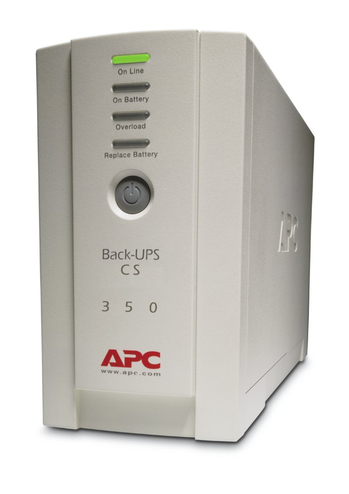 APC Back-UPS BK350EI | 350 VA | 4x IEC C13 Steckdosen (3 mit Batterie) | AVR Spannungsstabilisierung | Schutz vor Stromausfällen