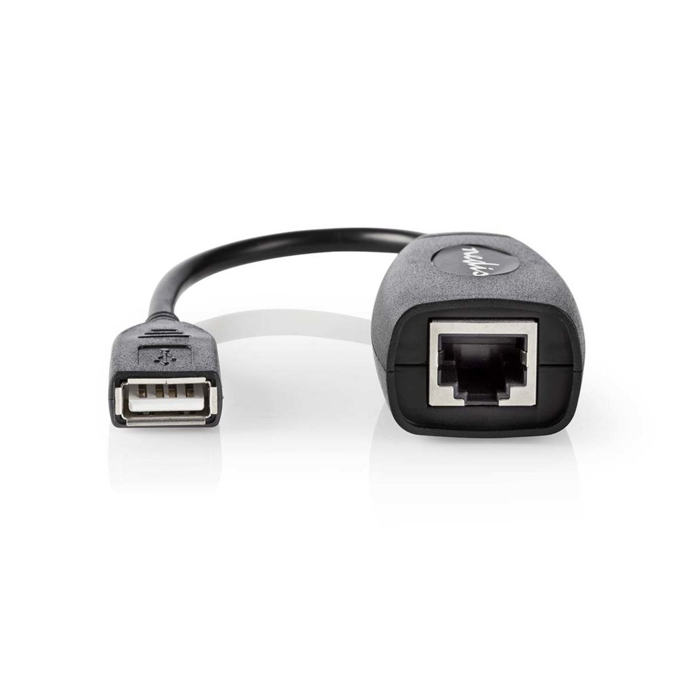 Nedis USB-A Ethernet | 0,2 m | Schwarz