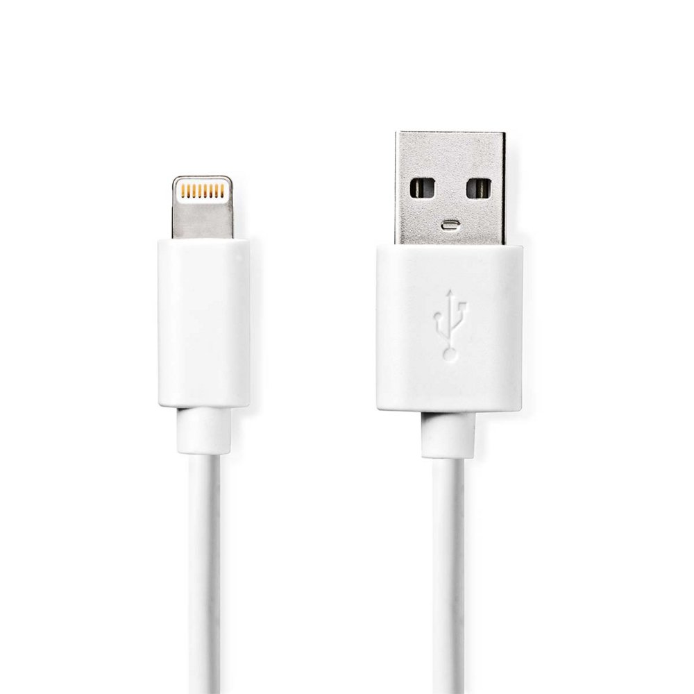 Nedis CCGL39300WT30 | Lightning-auf-USB-A-Kabel | 3 m | Lightning-Stecker auf USB-A-Stecker | Laden und Synchronisieren | Weiß