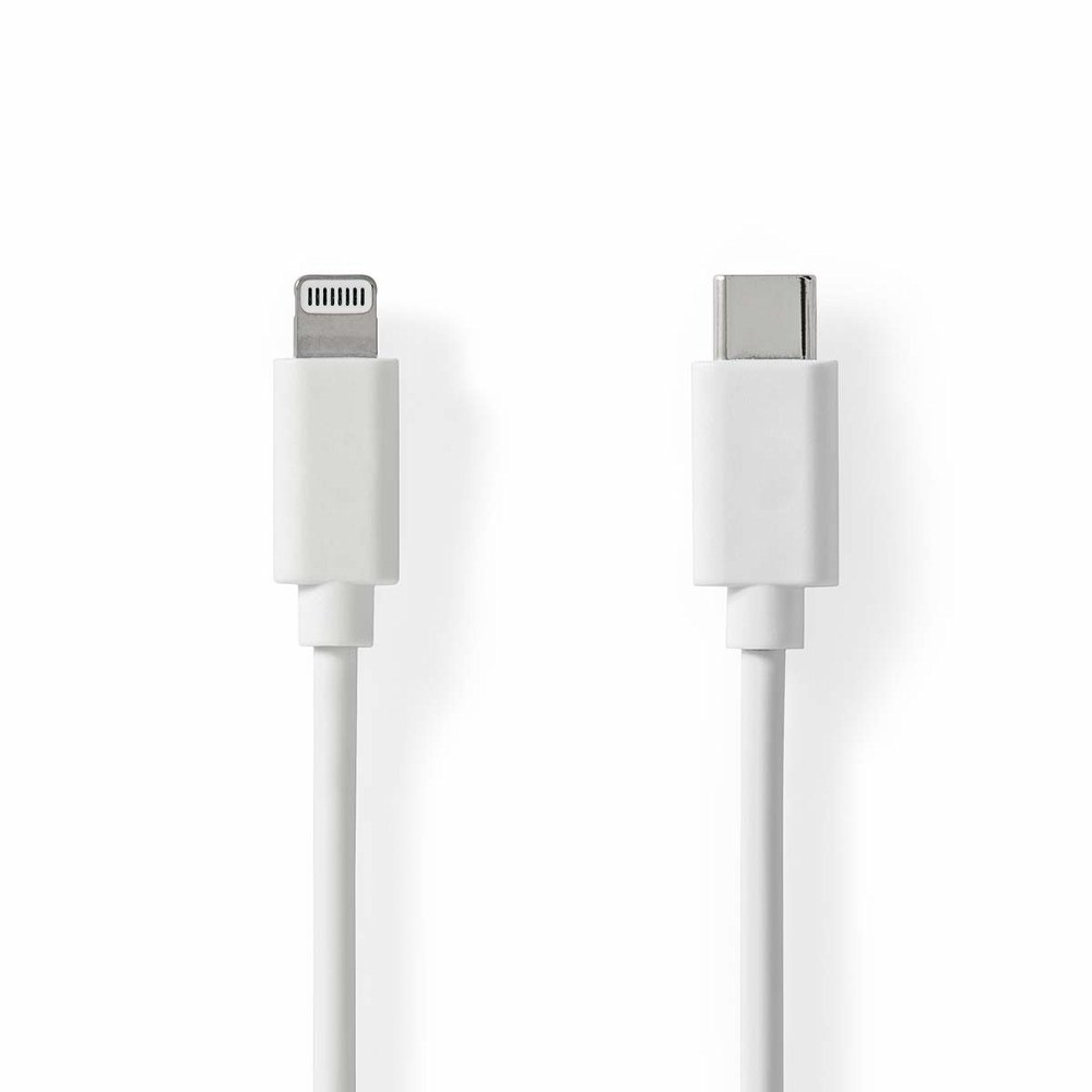 Nedis CCGL39650WT10 | Lightning-auf-USB-C-Kabel | 1 m | Lightning-Stecker auf USB-C-Stecker | Laden und Synchronisieren | Weiß